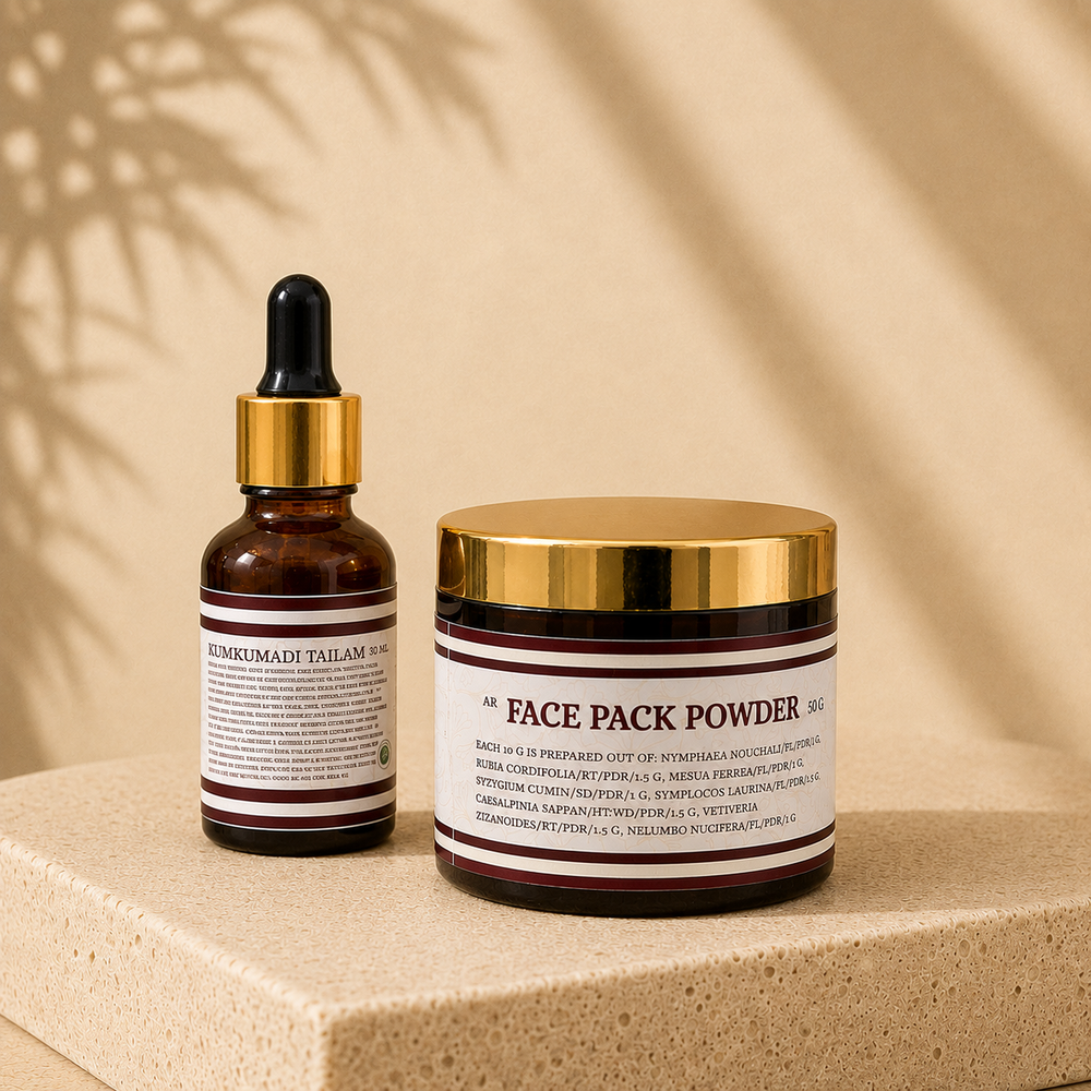 Kumkumadi Tailam + Face Pack Powder