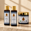 Herbal Shampoo + Hair Care Oil + Hair Pack Powder